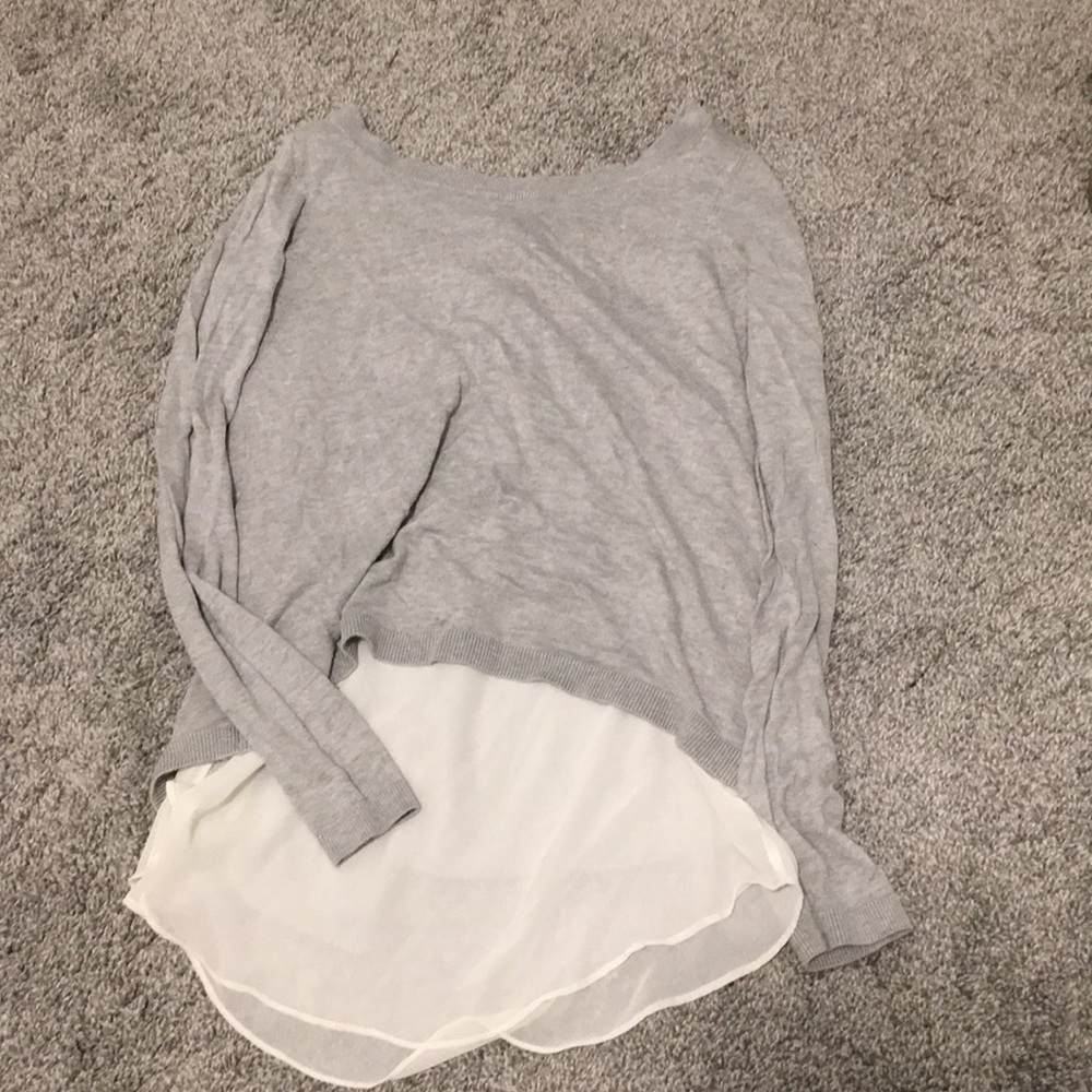 Long sleeve open back shirt